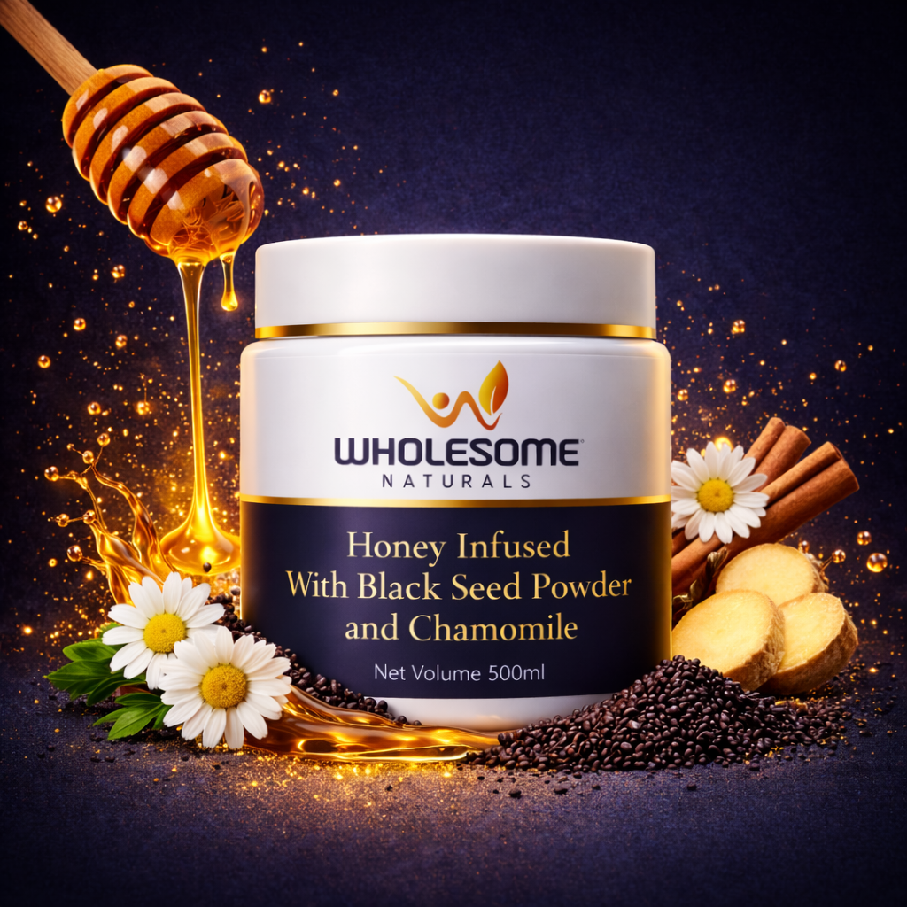 Honey Infused With Black Seed Powder and Chamomile 500ml - Image 2